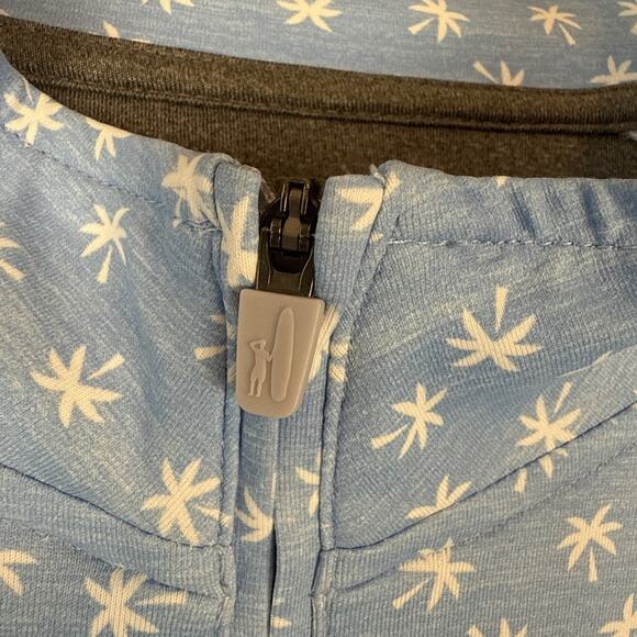 Johnnie O Mens Jeffe 1/4 Zip Lightweight Pullover Sweater Size XL Golf Palm Tree - Picture 2 of 6